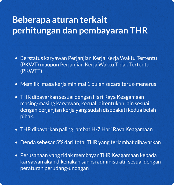 Aturan perhitungan THR